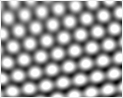 グラフェン六員環構造の原子レベルの高分解能観察